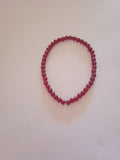 bracelet rouge grenat petit pierre protection