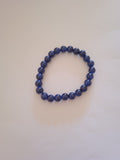 bracelet mixte bleu & noirturquoise perles obsidienne