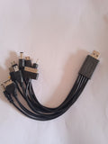 câbles multifonction + clé USB noir