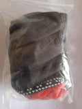 housses de volants rouge & noir brillant cuir