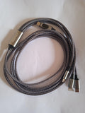 câbles recharge portable téléphone multifonction acier gris