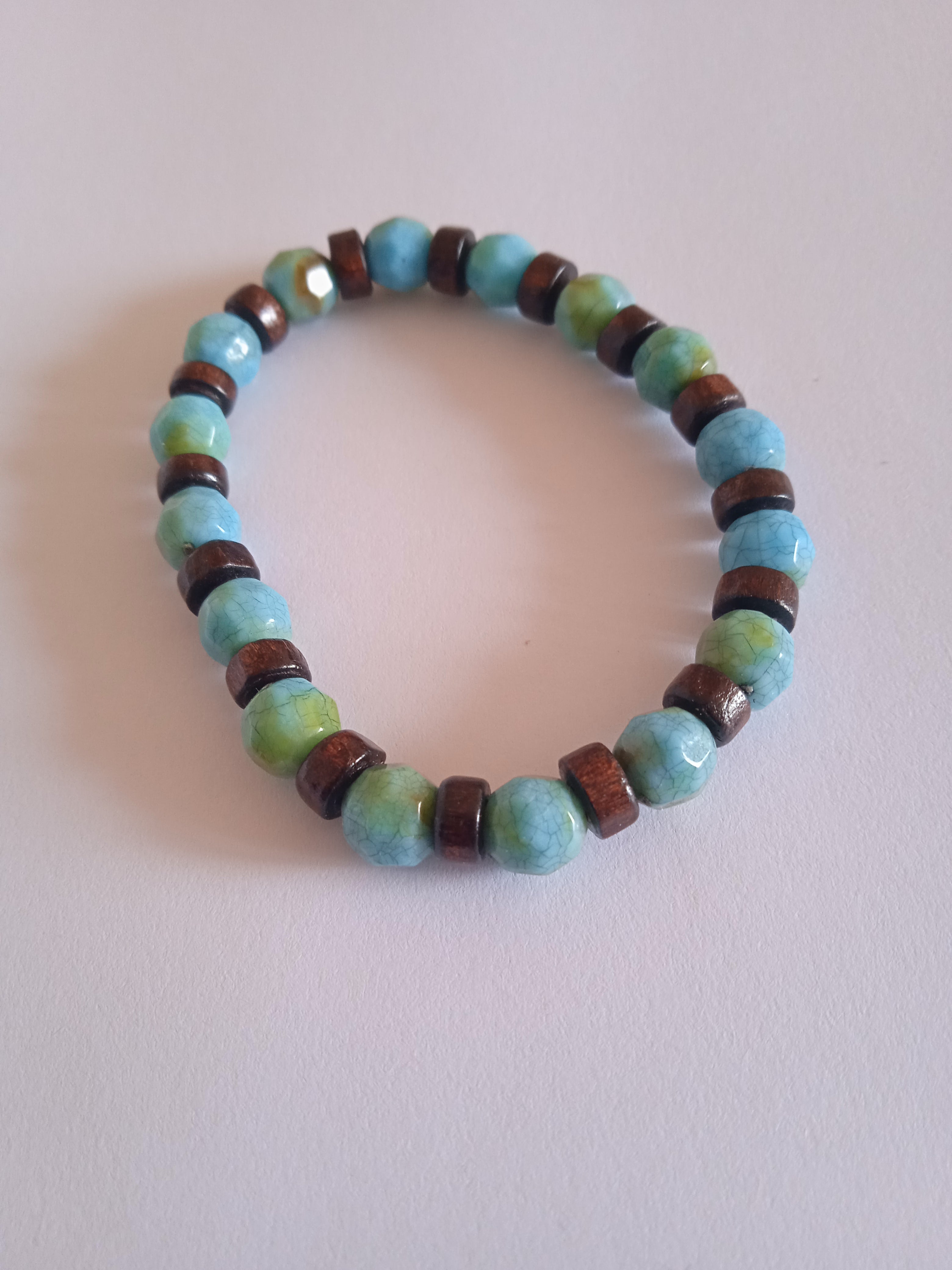 bracelet femme bleu turquoise marron