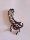 bracelet mixte ajustable bleu turquoise marron