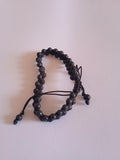 bracelet mixte ajustable noir