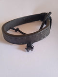 bracelet mixte ajustable cuir noir