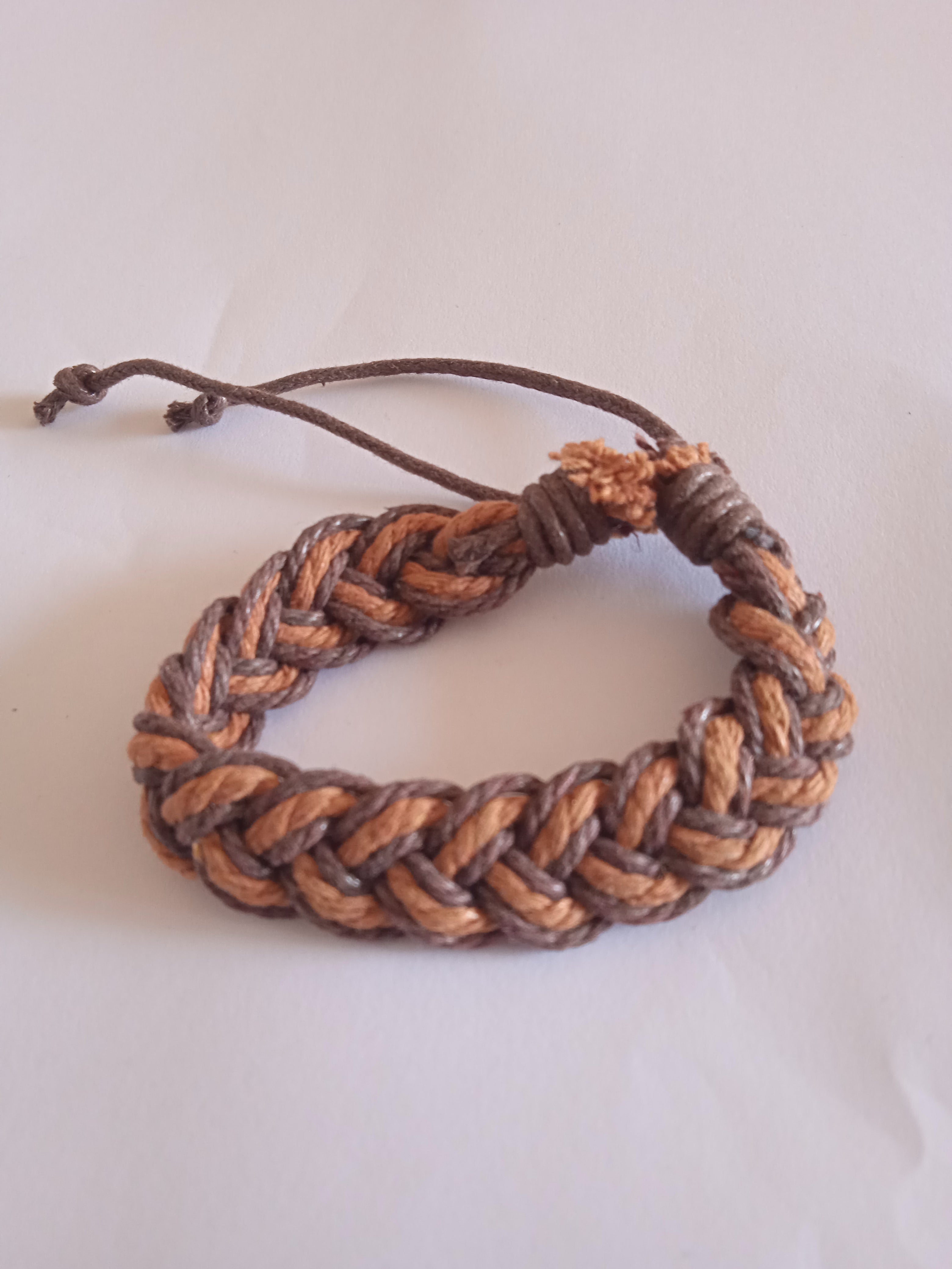 bracelet femme tissu marron