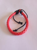 bracelet femme ajustable rouge & noir