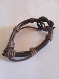 bracelet mixte ajustable cordon marron