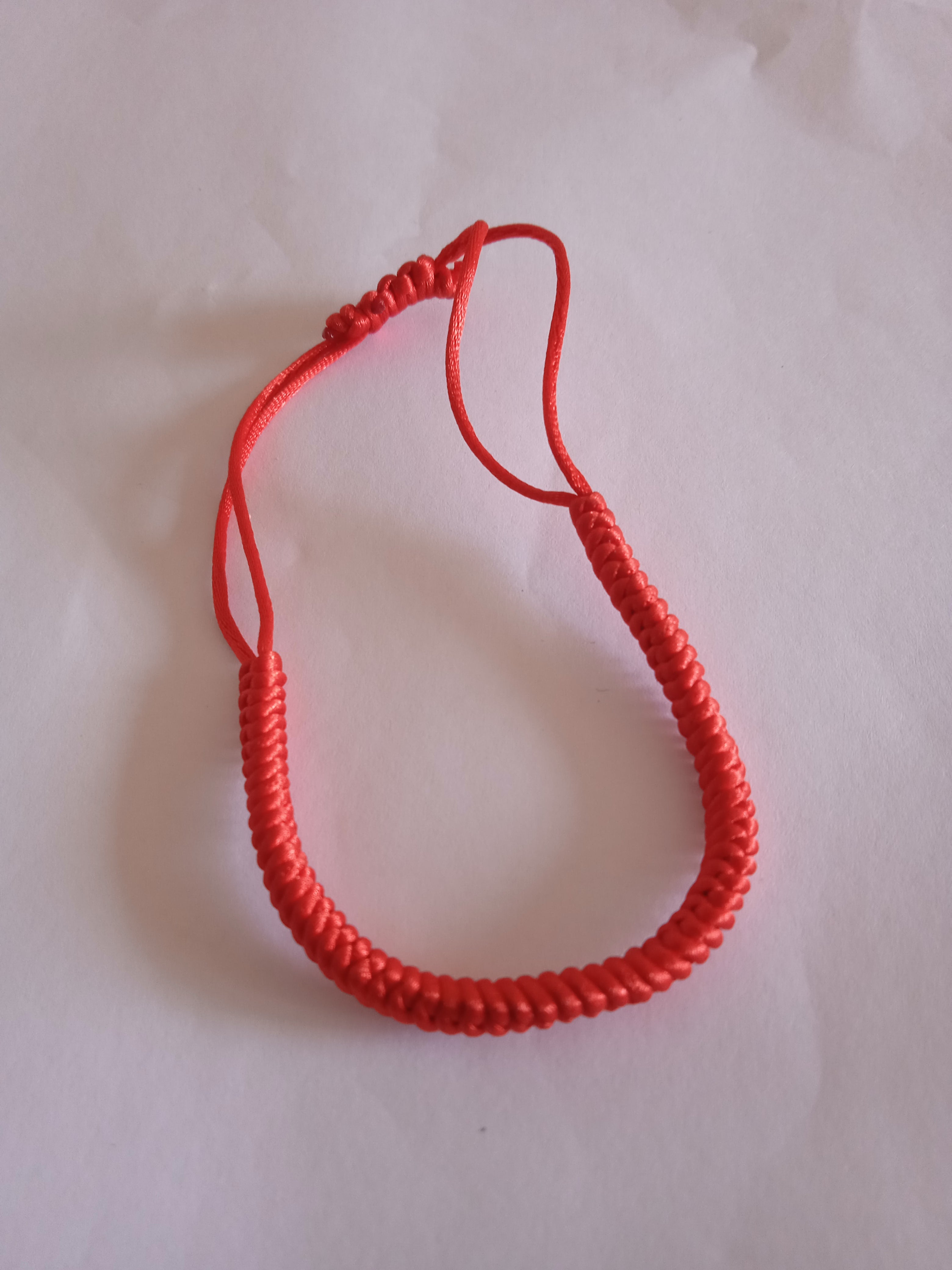 bracelet ajustable rouge mixte