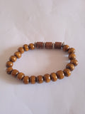 bracelet femme en bois marron acier élégant