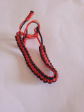 bracelet mixte rouge & noir ajustable tressé