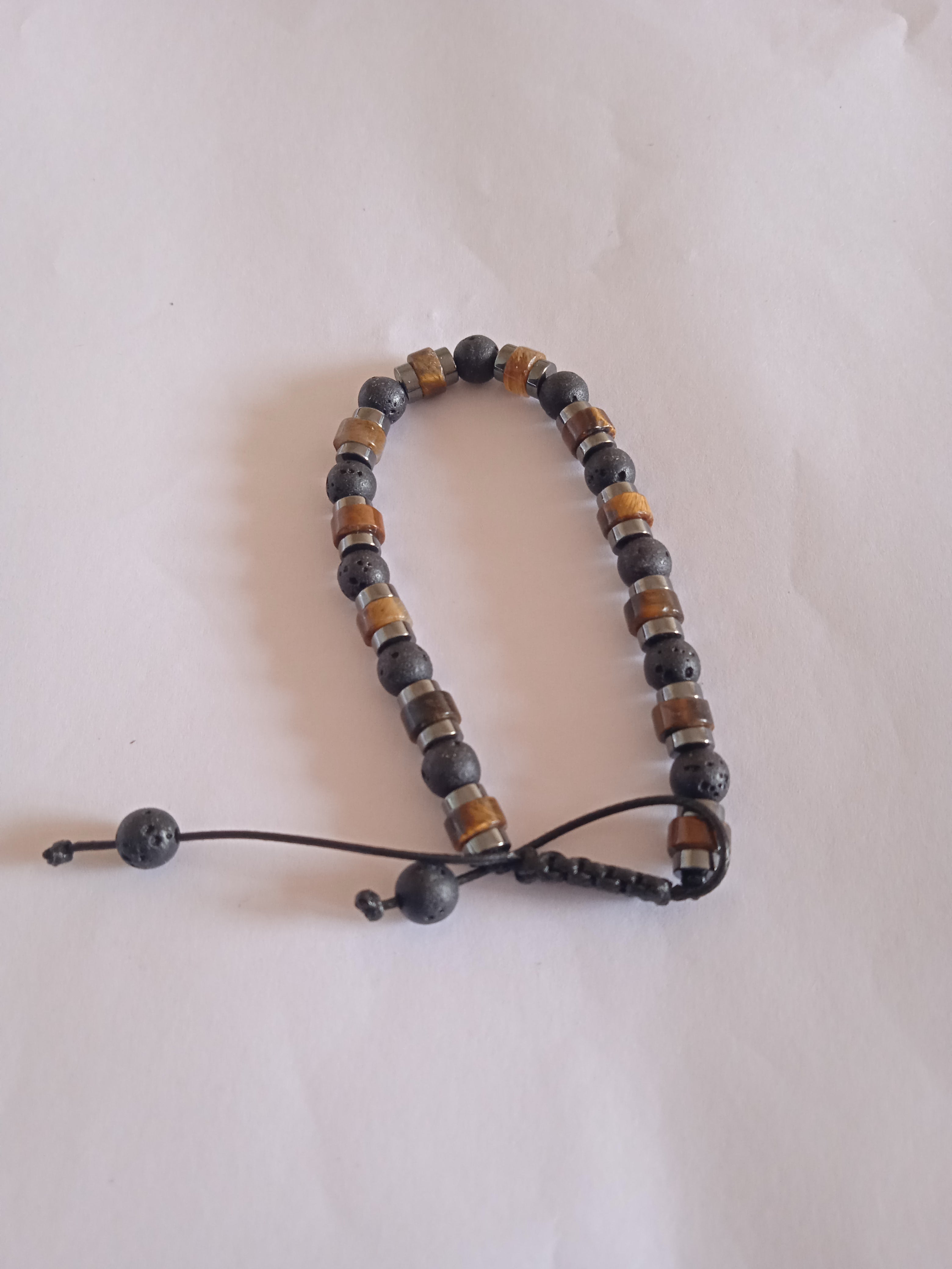 bracelet femme acier hématite ajustable