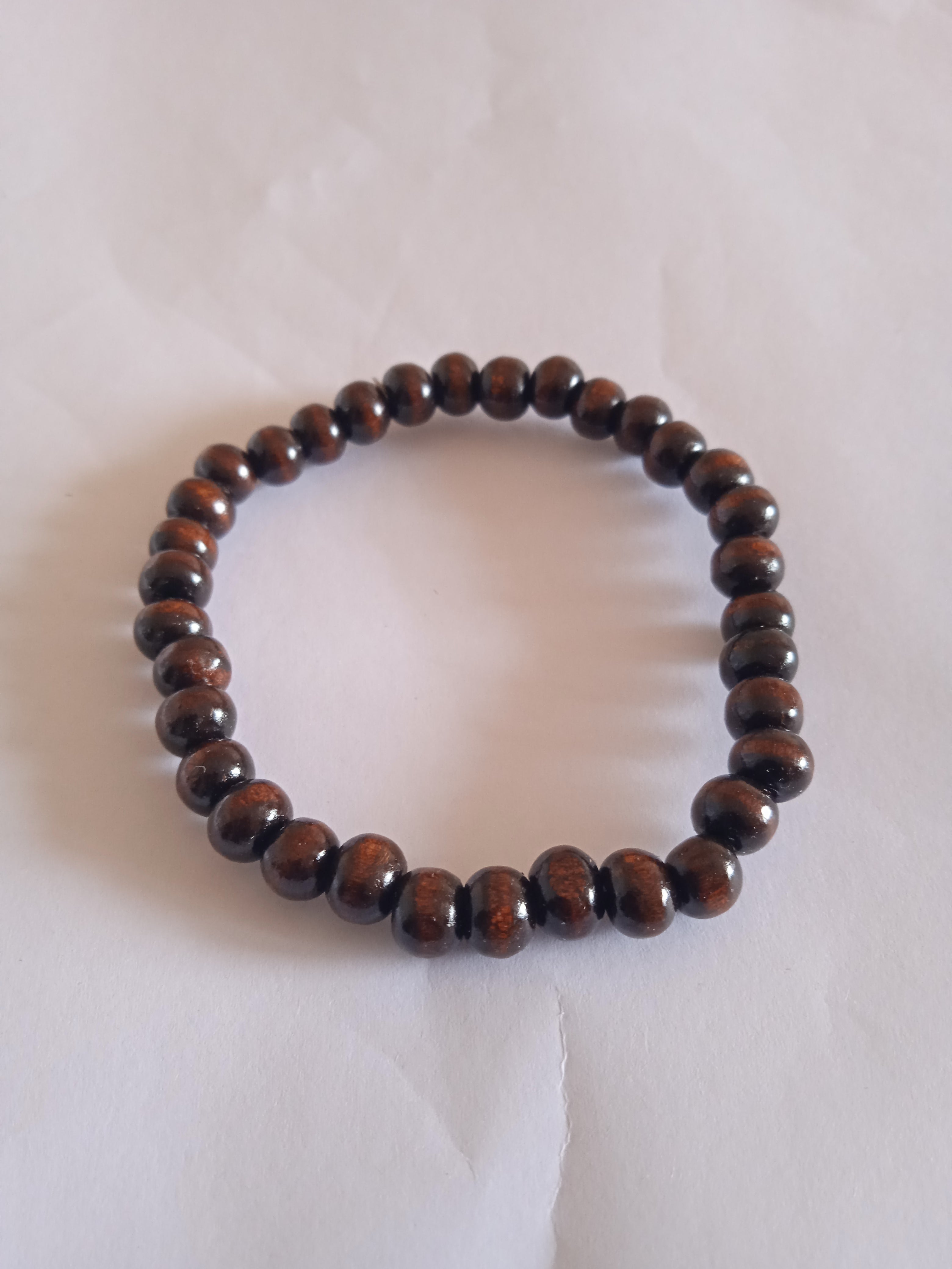 bracelet unisexe marron bois