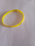 bracelet mixte love jaune caoutchouc