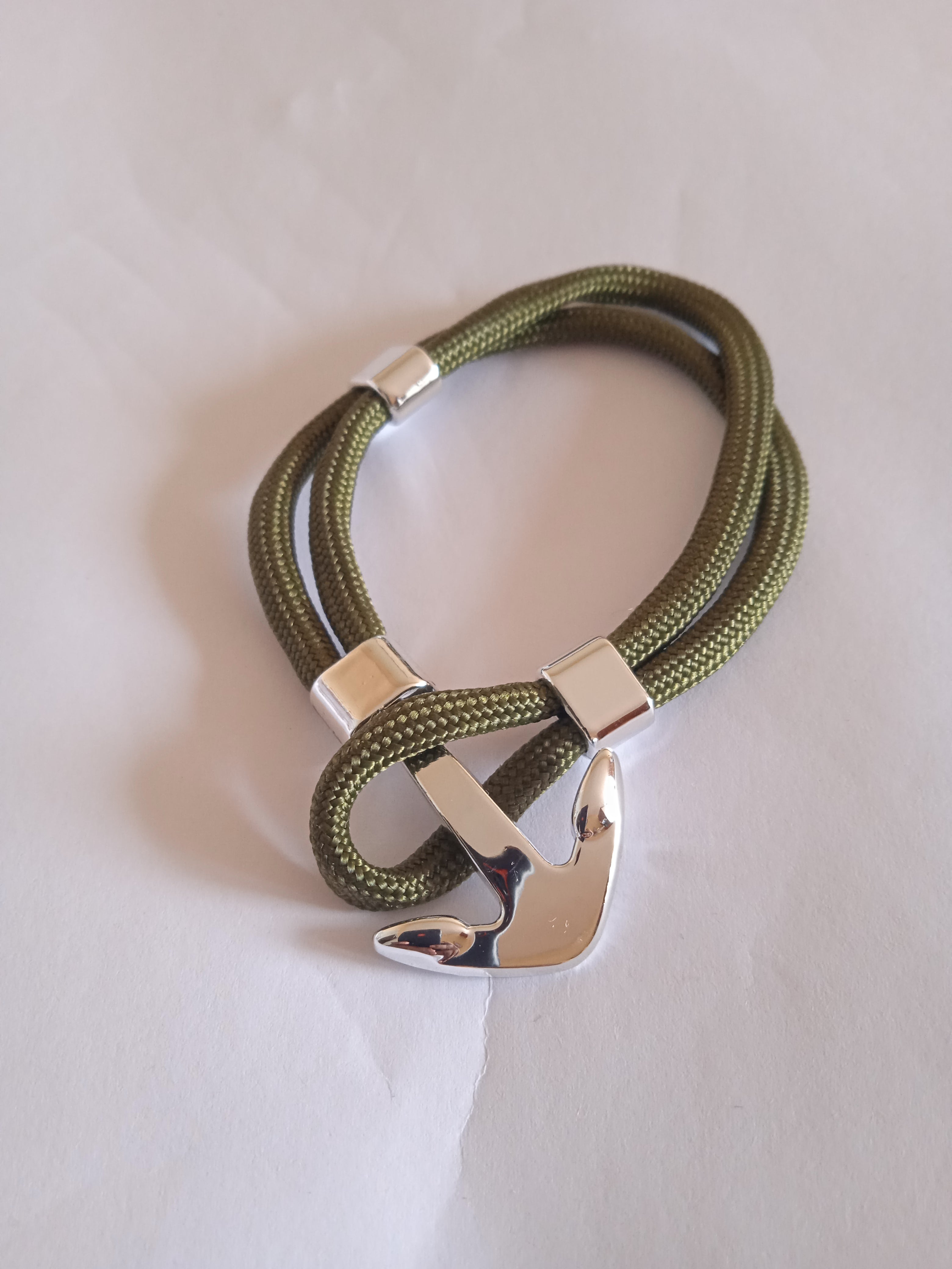 bracelet mixte vert kaki acier pirate