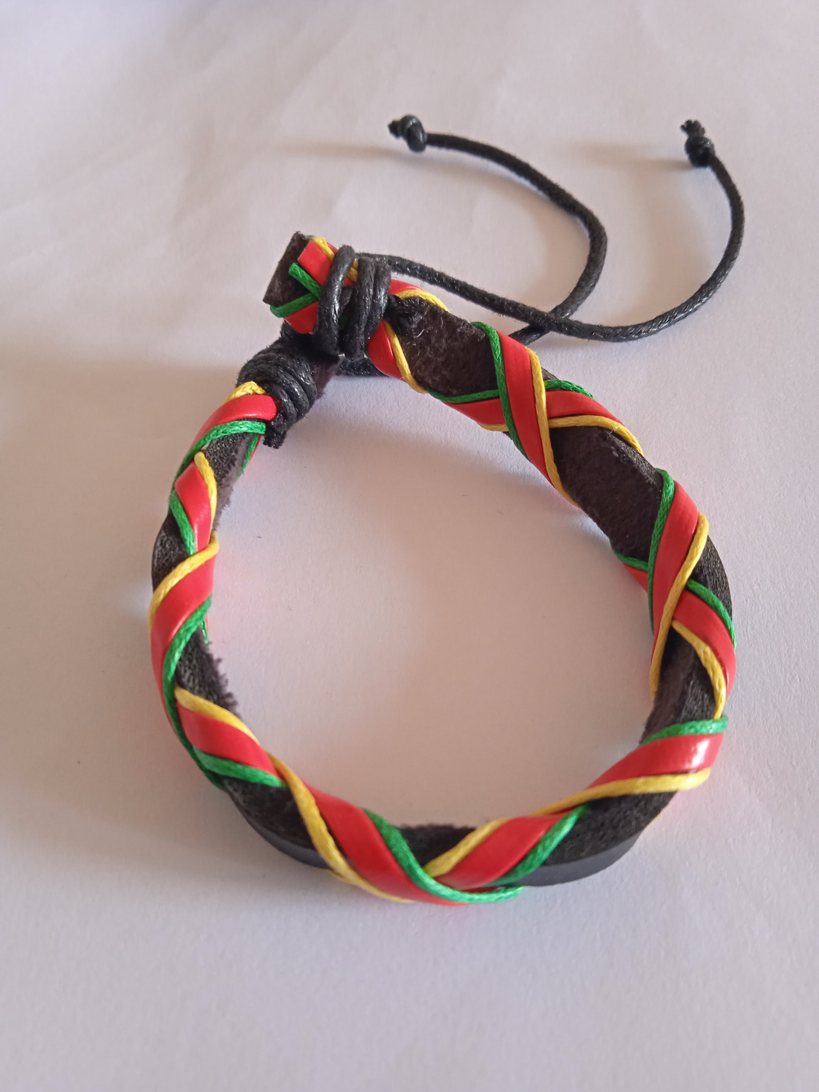 bracelet mixte jamaïcain cuir