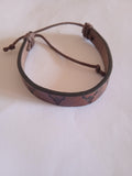 bracelet mixte cordon lacet ajustable marron