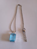 l'ensemble chaine femme bleu claire acier