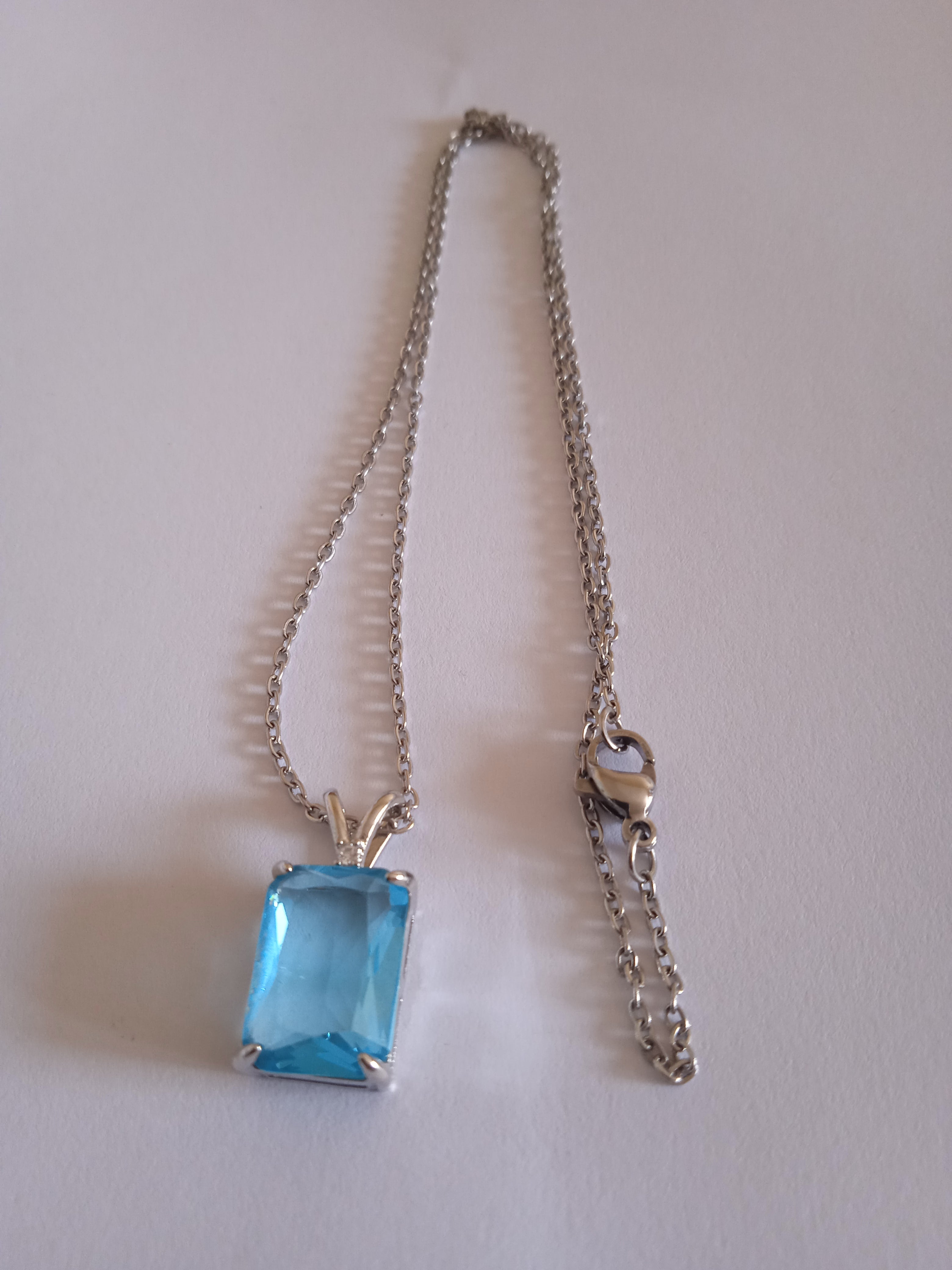 l'ensemble chaine femme bleu claire acier