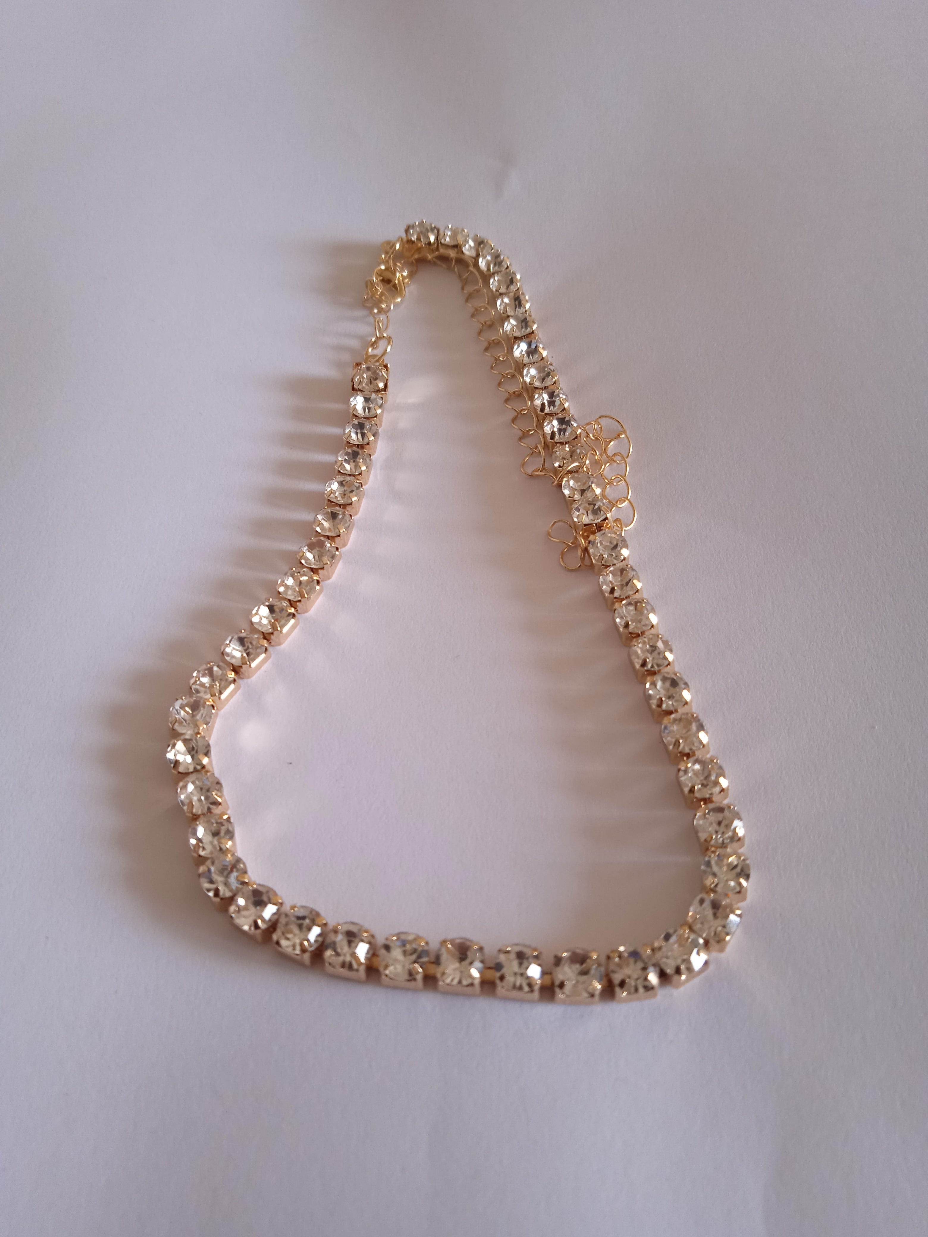 collier femme doré acier