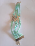bracelet multi tour acier love papillon bleu claire