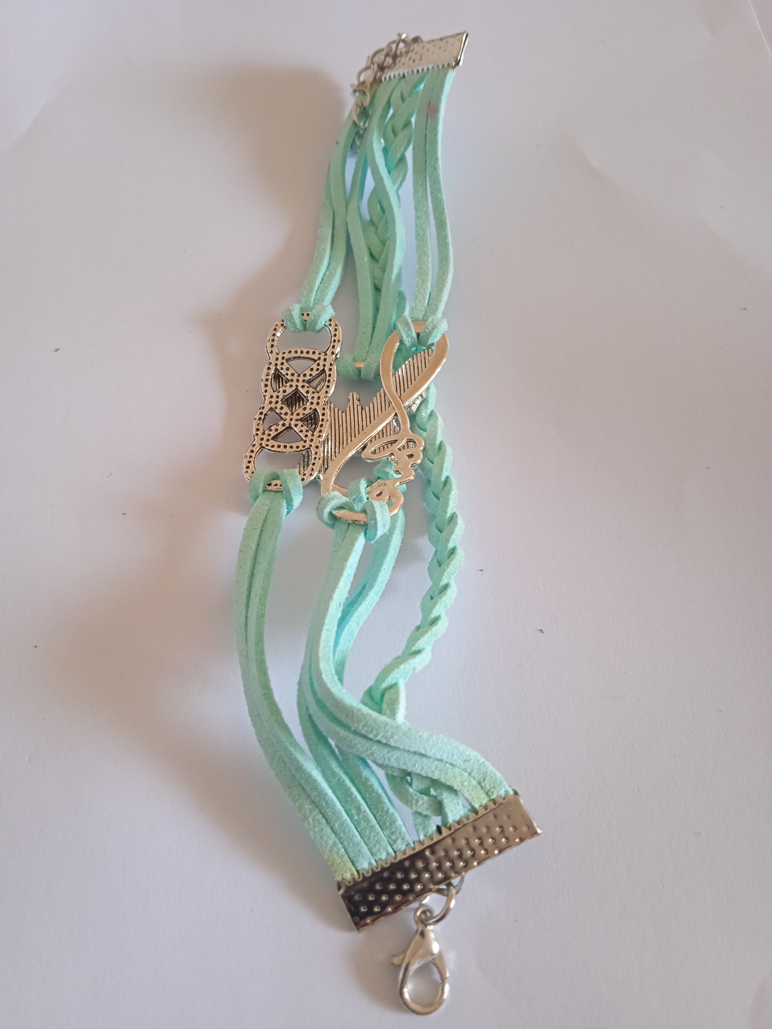 bracelet multi tour acier love papillon bleu claire