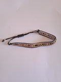 bracelet ajustable multicolore brillant acier noir