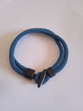 bracelet mixte bleu acier
