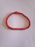 bracelet femme chic rouge perle rouge