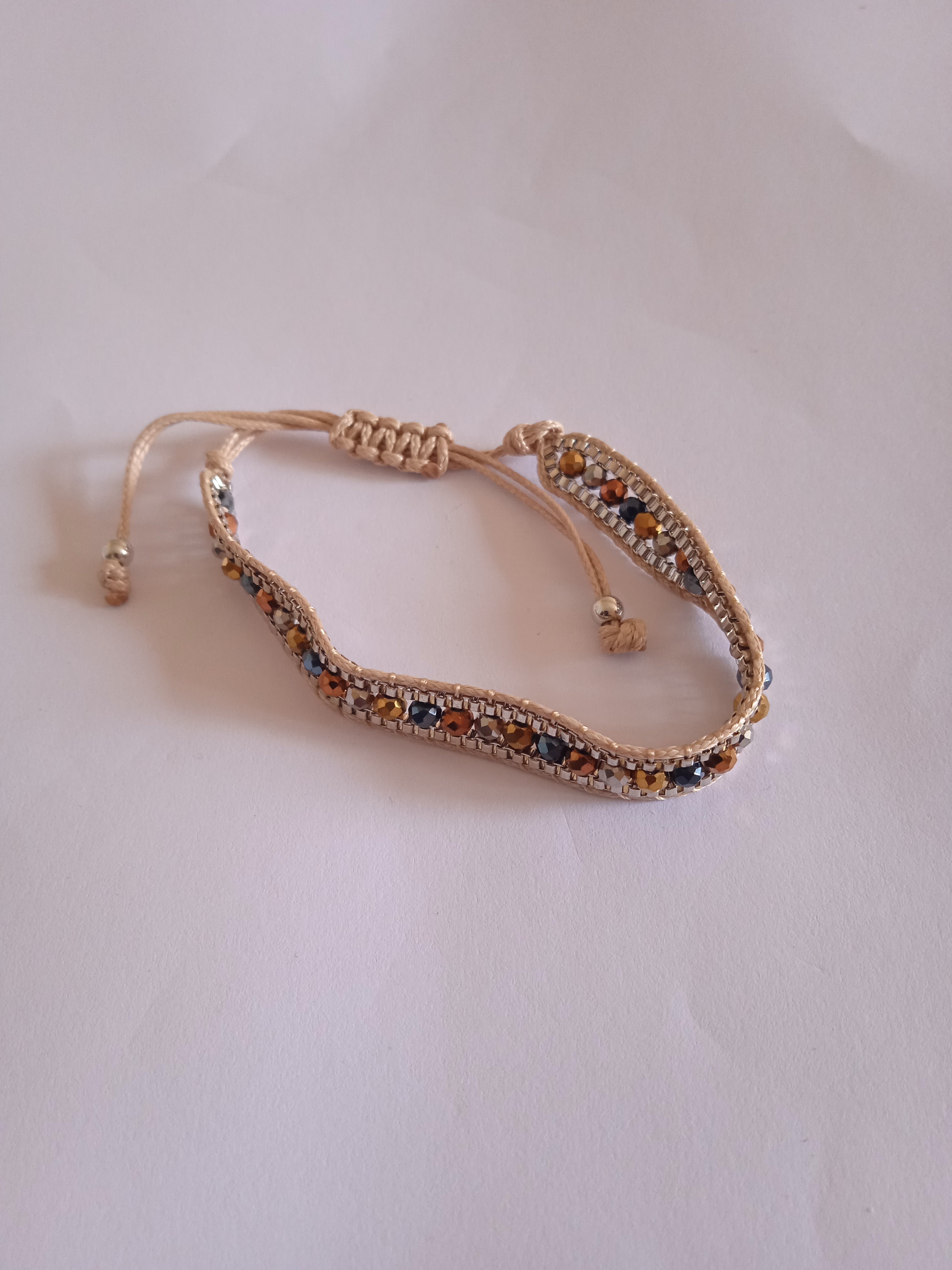 bracelet femme ajustable couleur rose