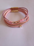 bracelet femme chic rose perle blanc brillant