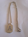 l'ensemble chaine homme initial "A" acier tressé
