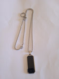 l'ensemble chaine homme pendentif acier noir