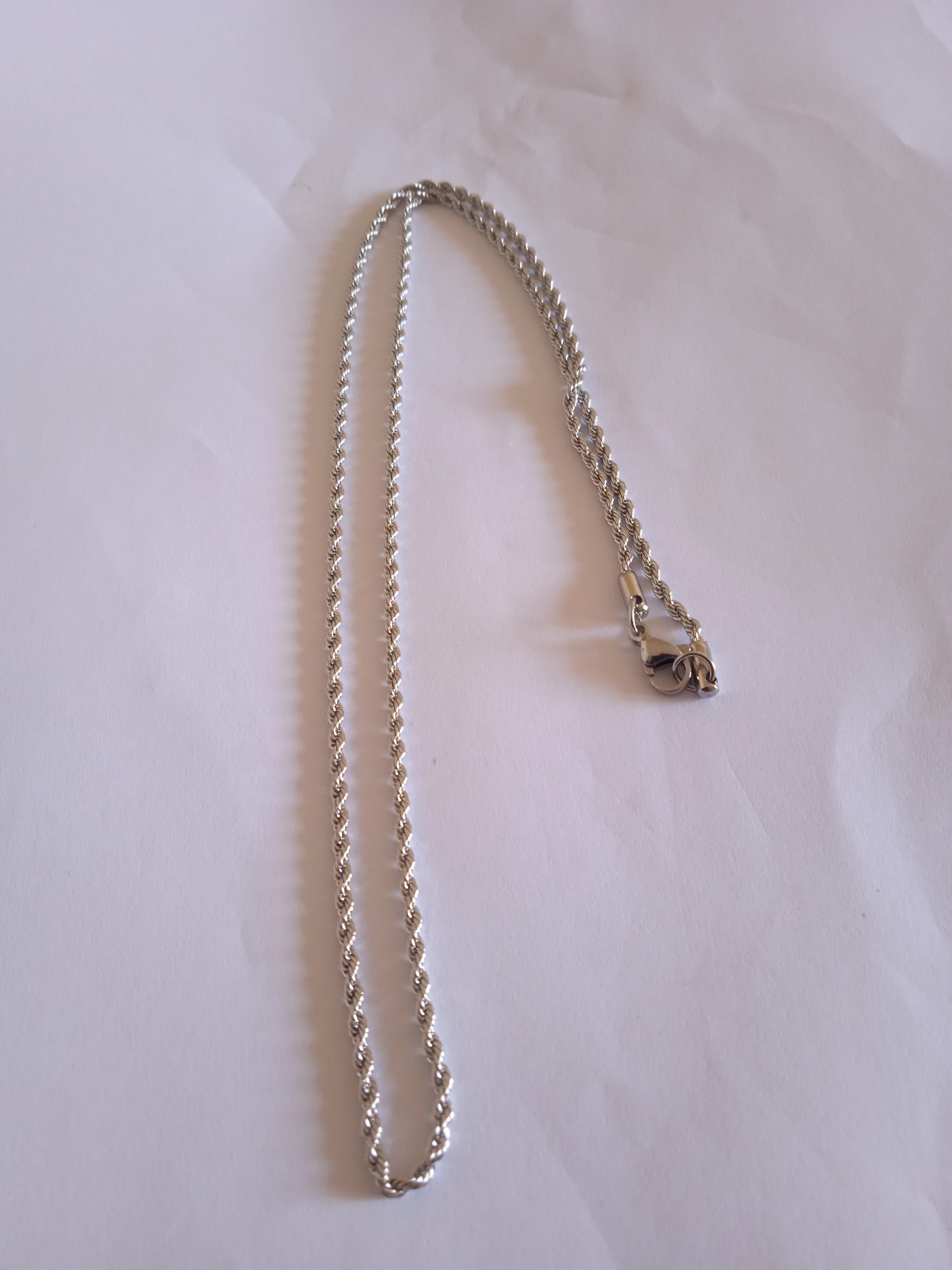 chaine homme tressé acier