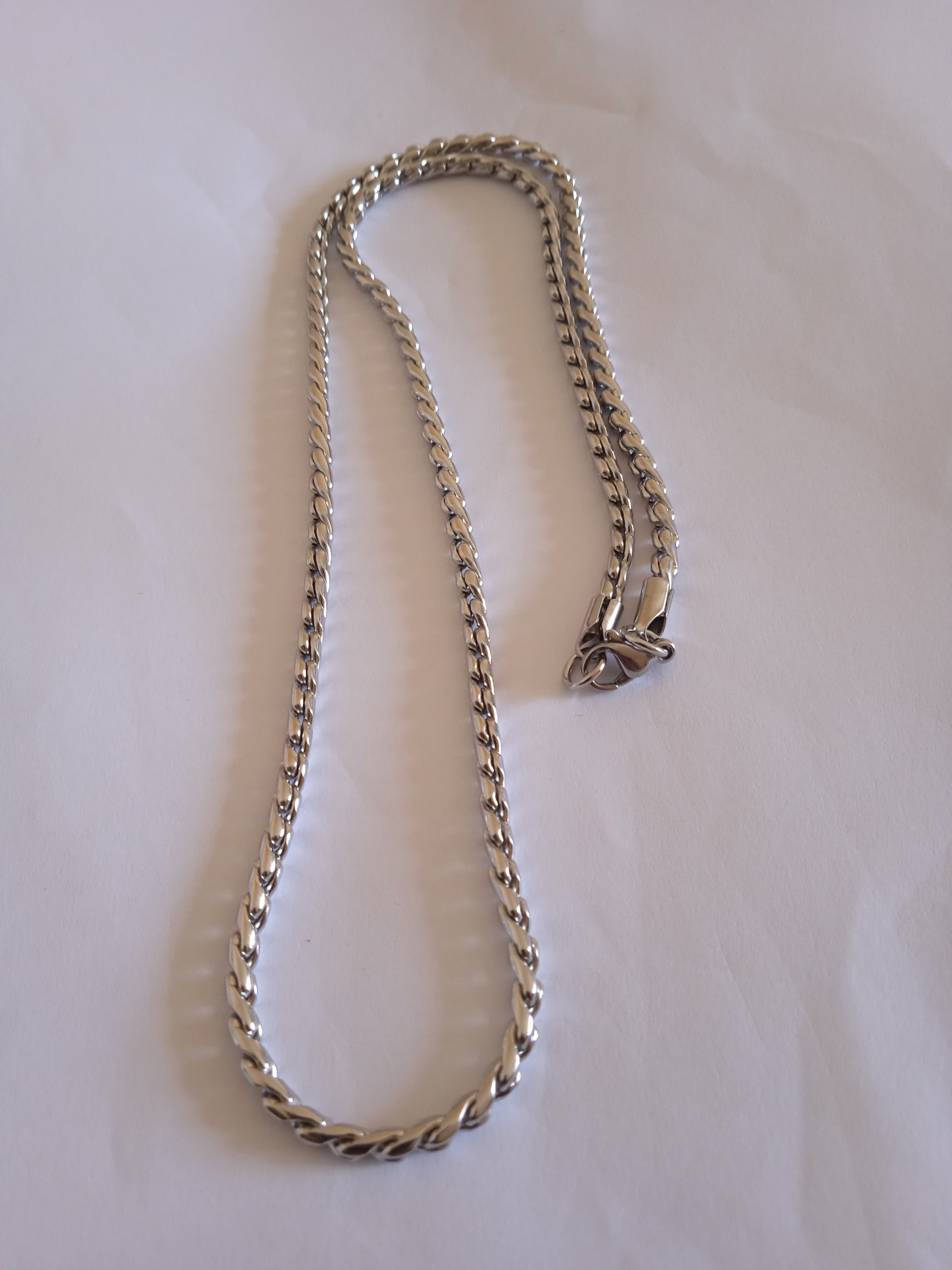chaine homme tressé acier