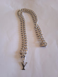 chaine homme pendentif initial "A,B,C,D,F,G,J,K,L,M,N,O,R,S,T,U,W,Y,Z acier