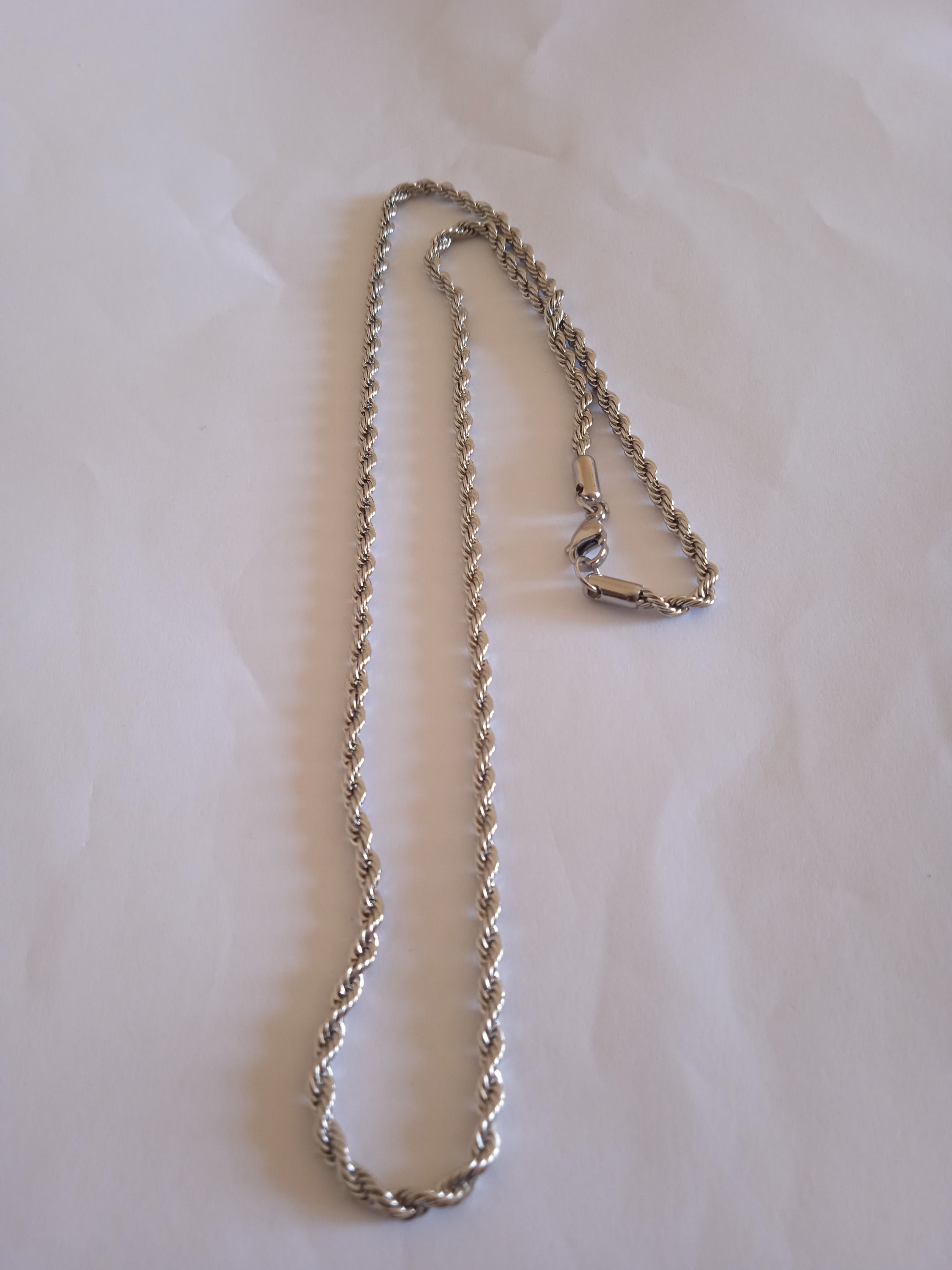 chaine homme tressé acier