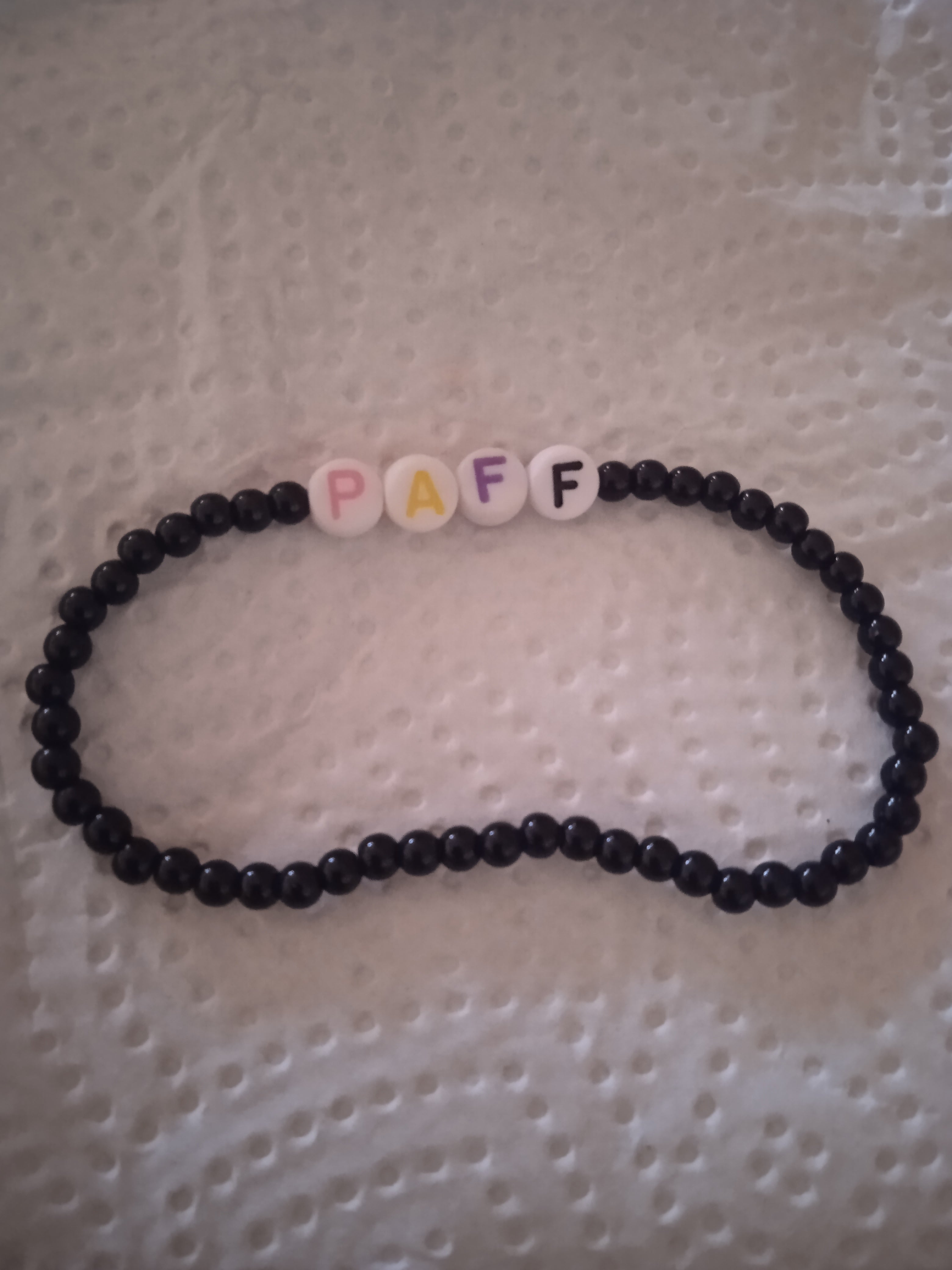 bracelet message " Paff" fait main