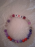 bracelet message "Yes" fait main