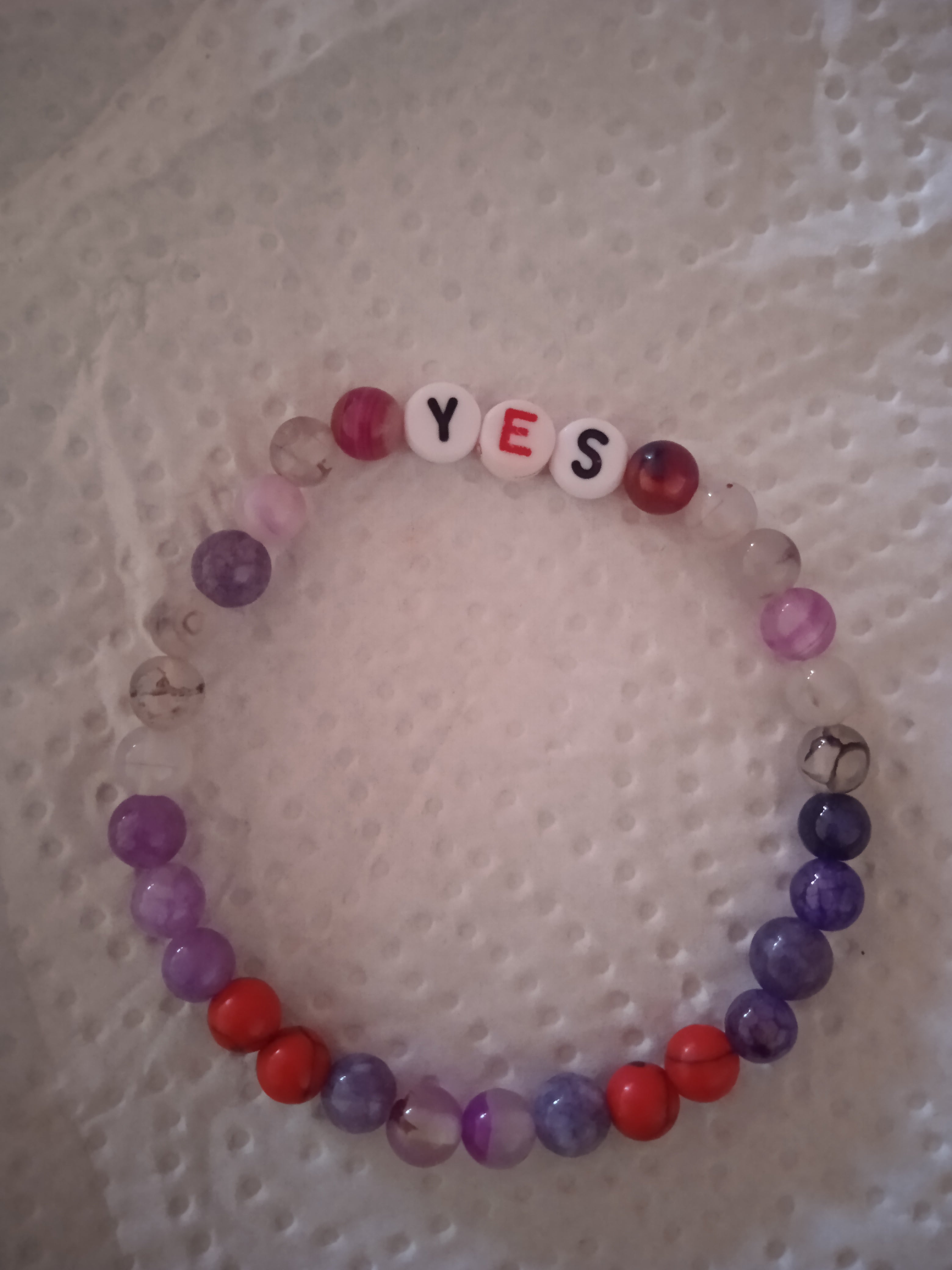 bracelet message "Yes" fait main