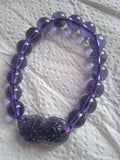 bracelet femme berloque violet
