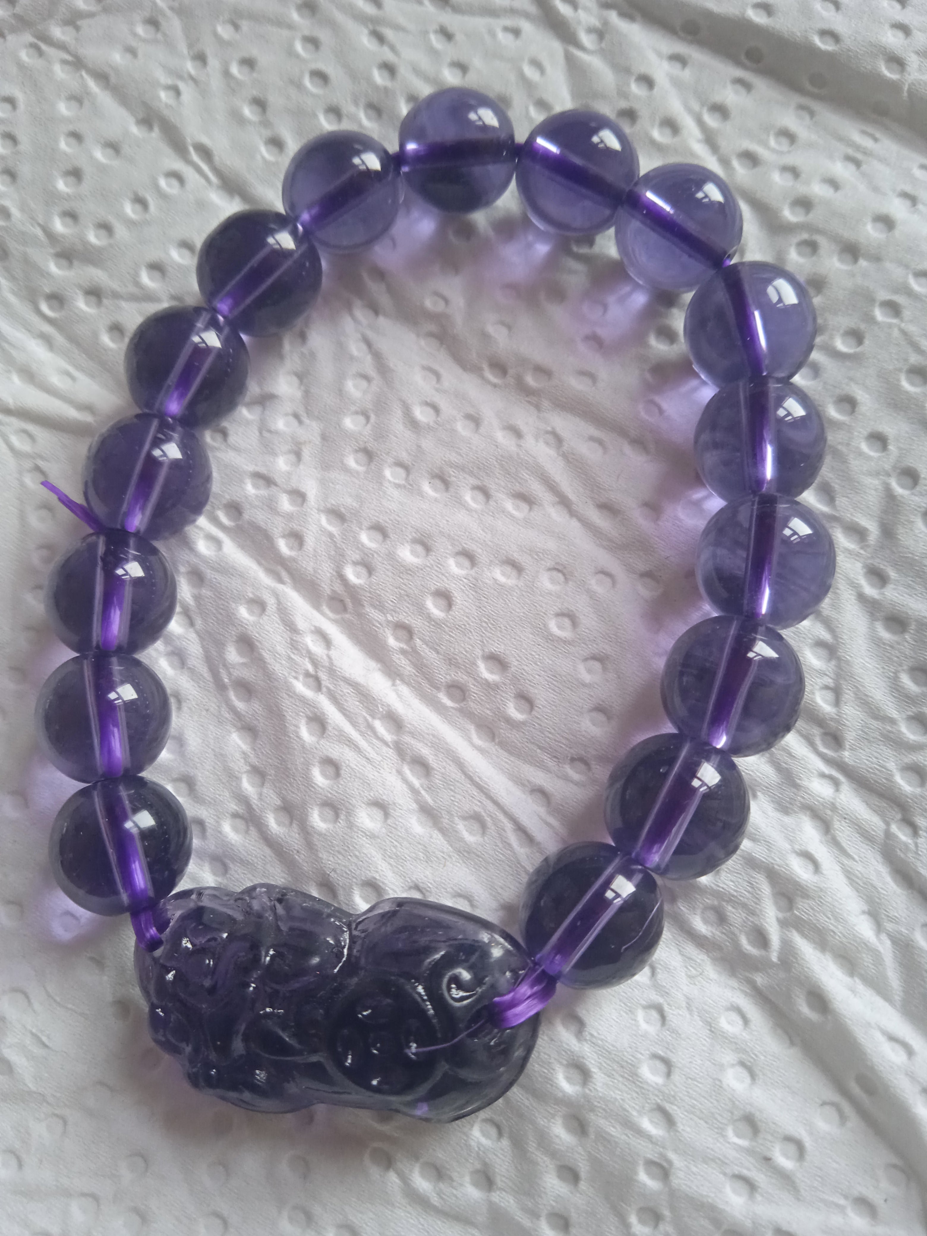 bracelet femme berloque violet