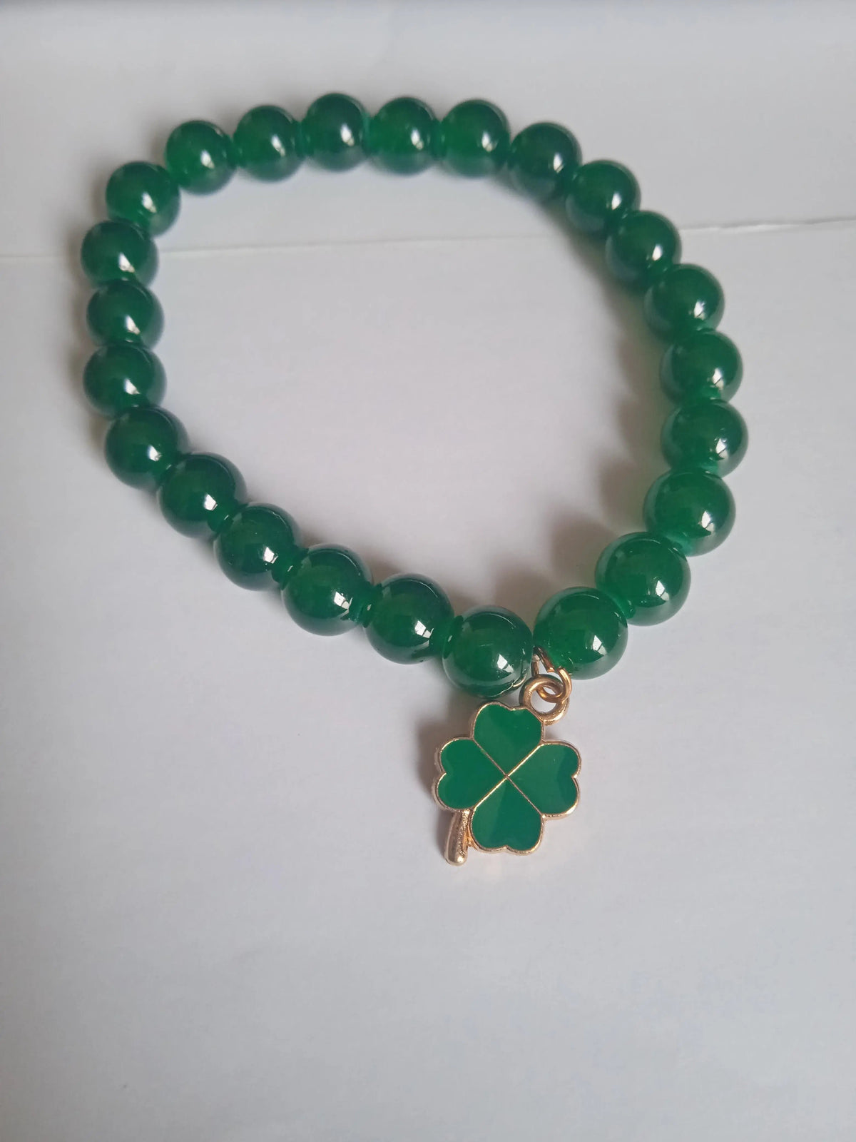 Bracelet Perles Vert Turquoise Trèfle – Chance Marine & Bonheur Perlé de la Nature Vivante