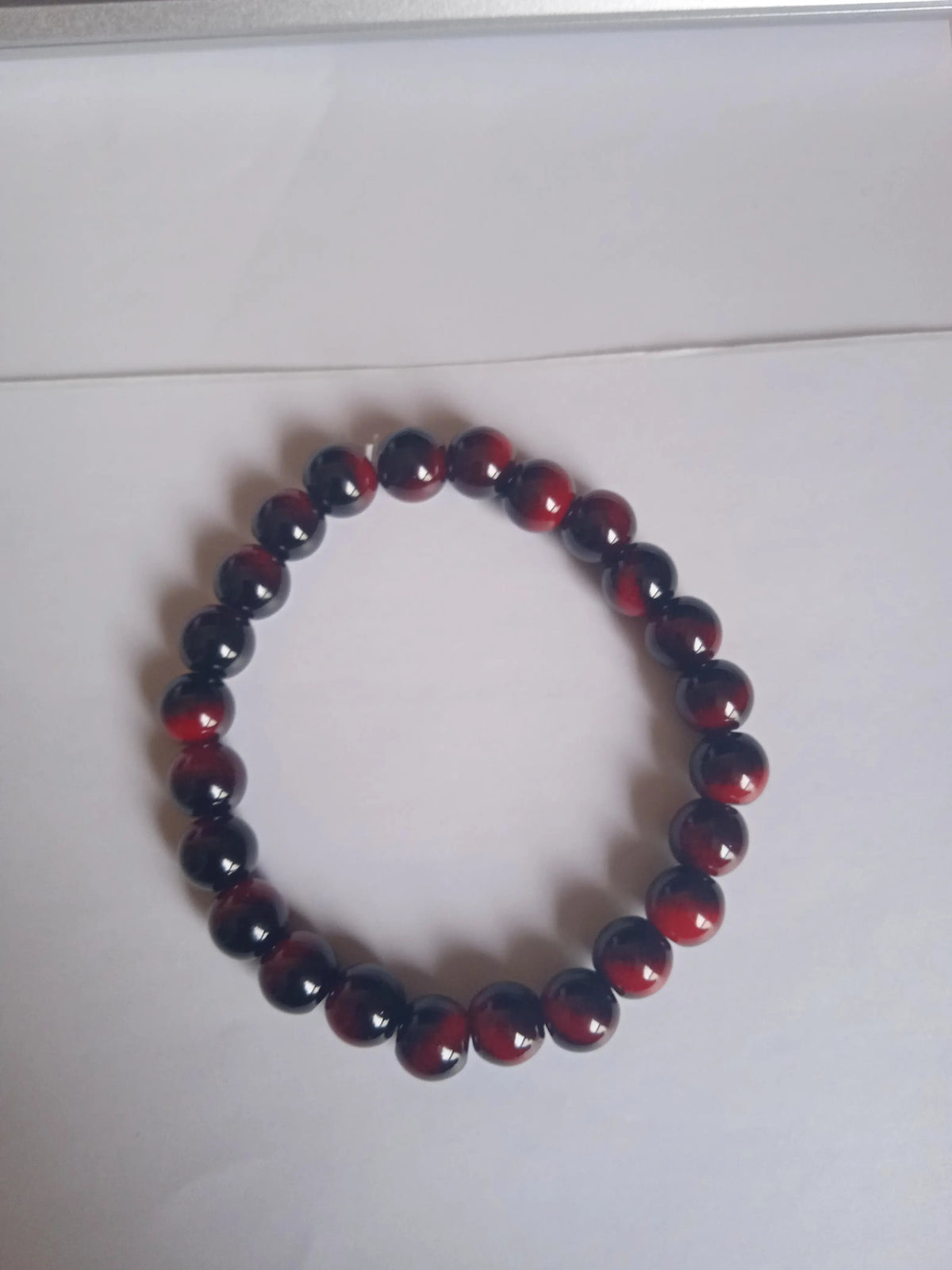 Bracelet Rouge & Noir Protection – Feu Ancré & Bouclier Passionné de la Pierre Protectrice