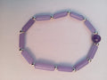bracelet femme élégante violet perle en acier