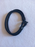 bracelet mixte cordon raffiné noir acier